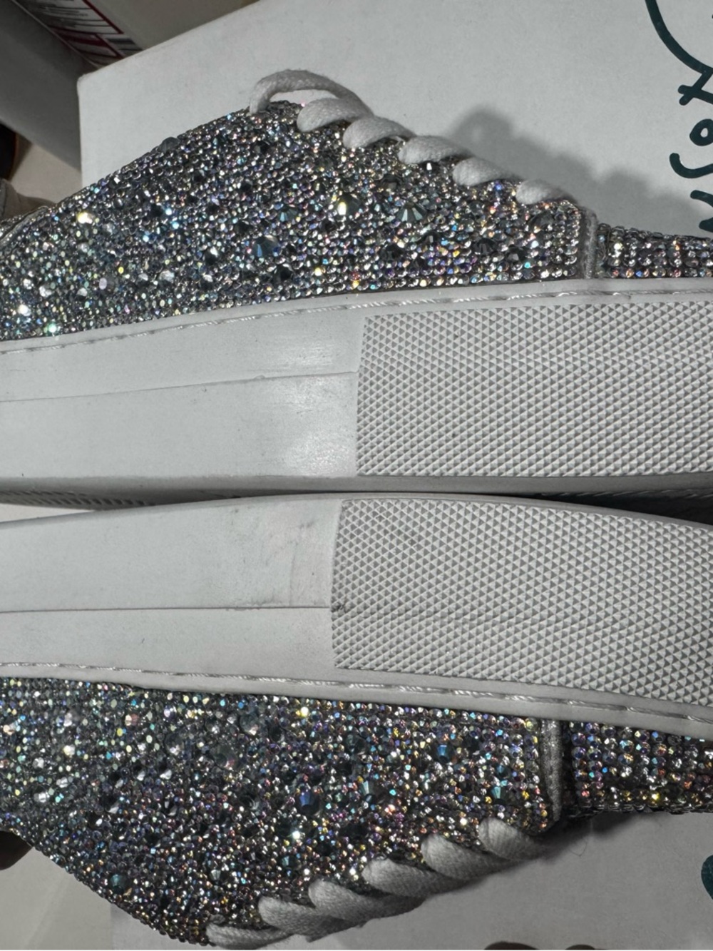 Betsey Johnson Silver Sparkle Sneakers - Picture 3 of 11